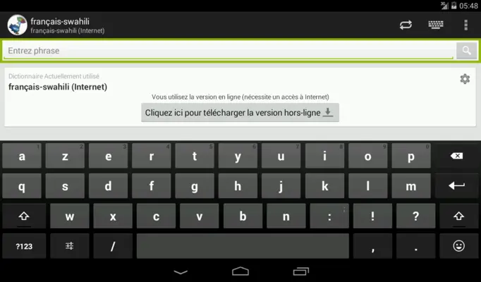 French-Swahili Dictionary android App screenshot 4